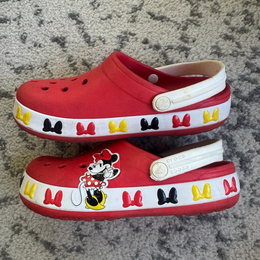 CROCS Disney Minnie Mouse Fun Lab Classic Clog Toddler Kids Size 13C - Picture 6 of 7